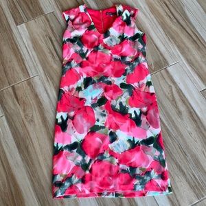 Donna Rico Floral Sheath dress Sz 16